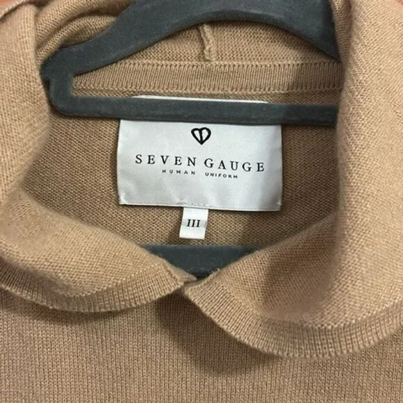 Seven Gauge Beige Cashmere Hoodie - Picture 4 of 6